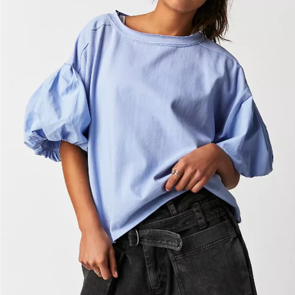 FREE PEOPLE BLUE VISTA BLOSSOM TEE